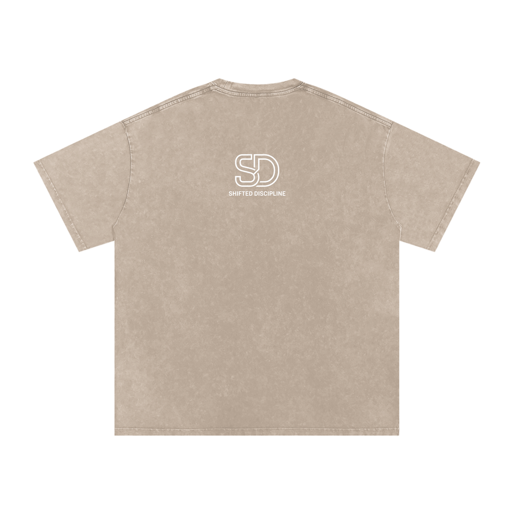 Snow Washed Oversized Cotton T-Shirt