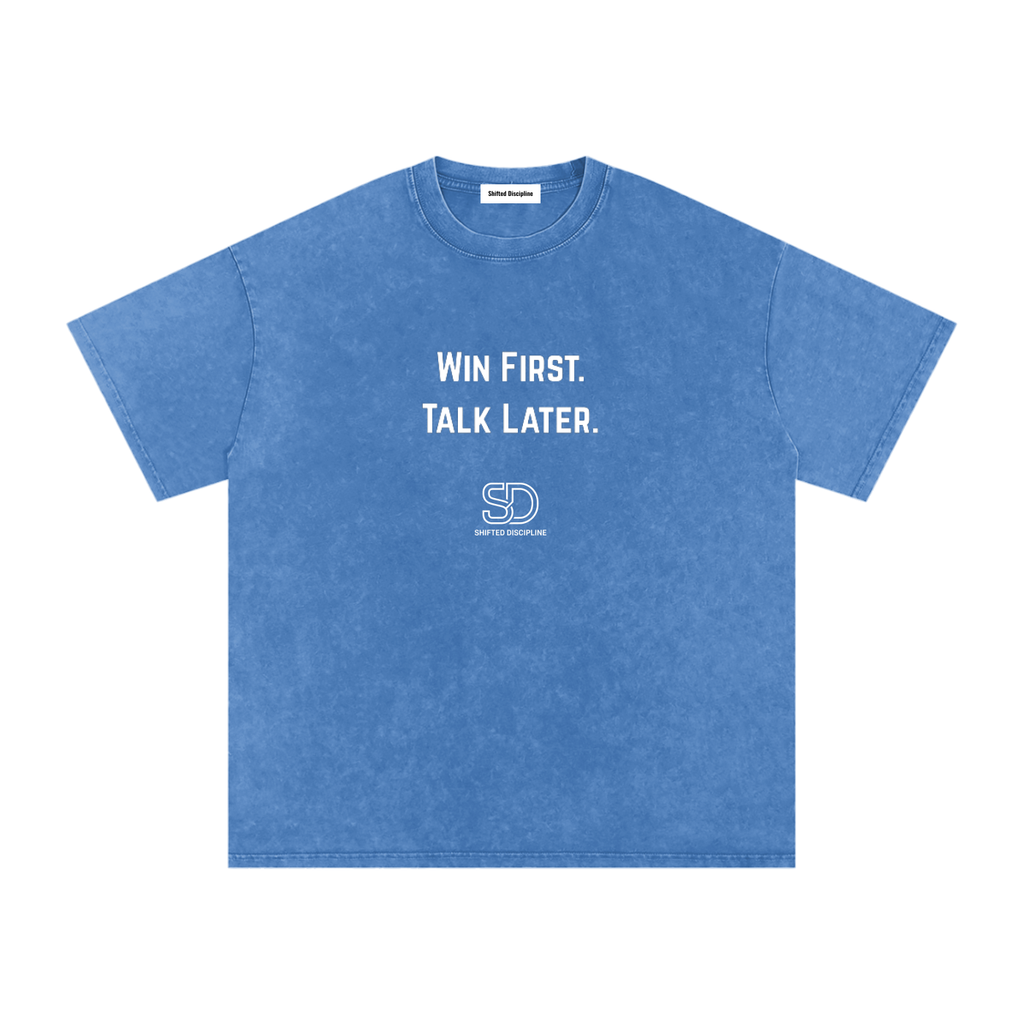 Snow Washed Oversized Cotton T-Shirt