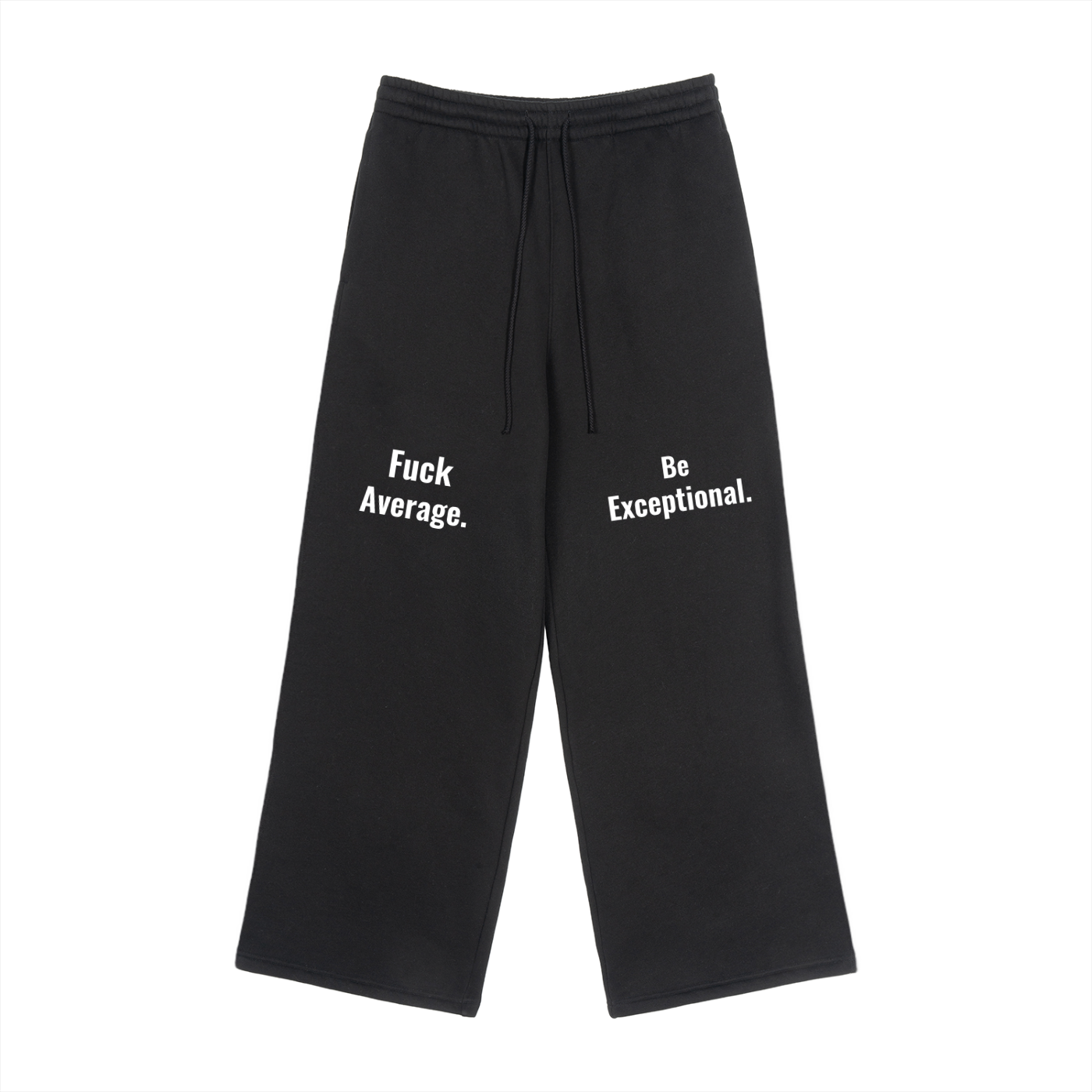 Fleece Drawstring Straight-Leg Sweatpants