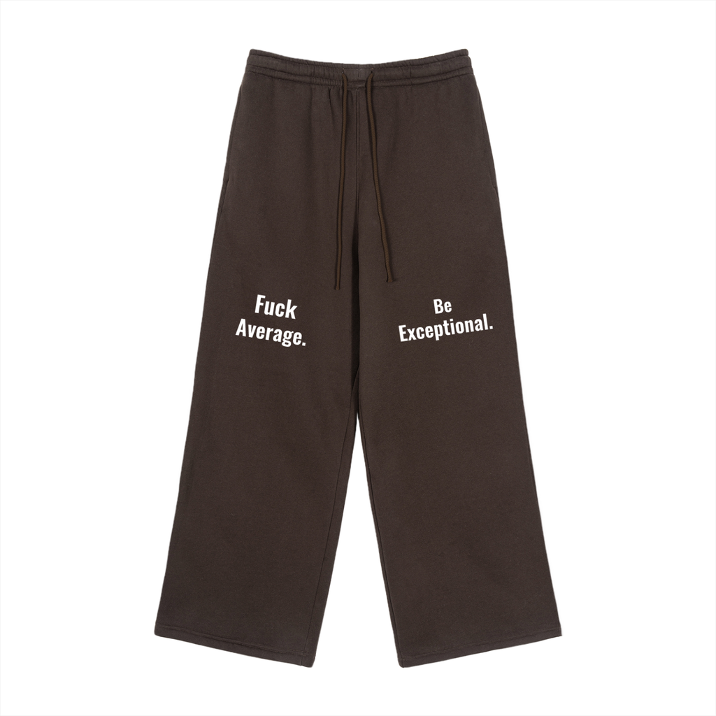 Fleece Drawstring Straight-Leg Sweatpants